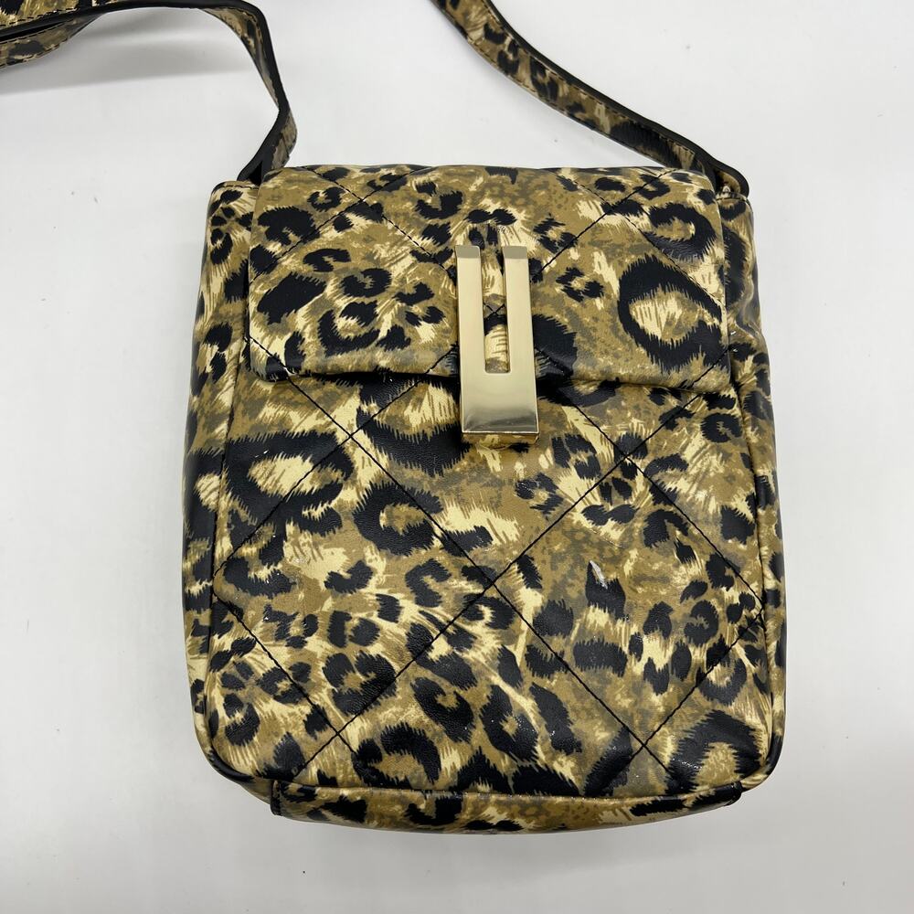 Vince Camuto Quilted Leather Crossbody - Doty Purse Leopard